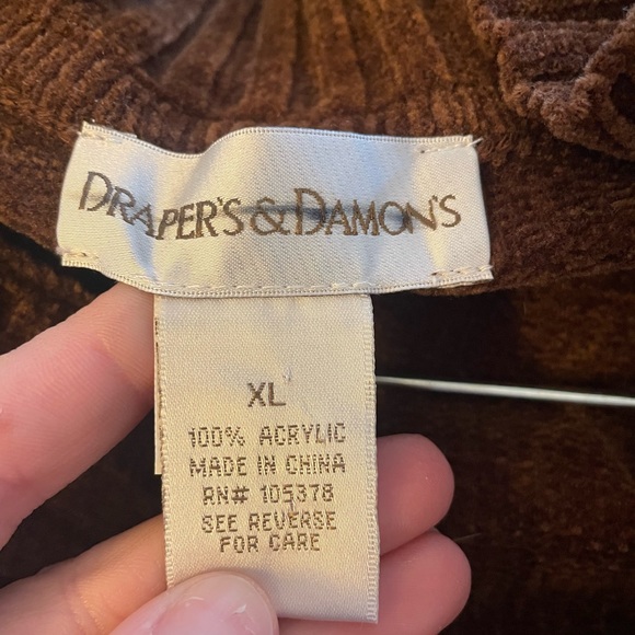 Drapers and Damon’s Vintage Brown Half Zip Pull Over - Picture 5 of 6